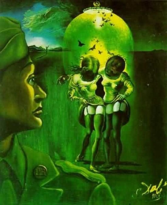 Optical illusions, Salvador Dali