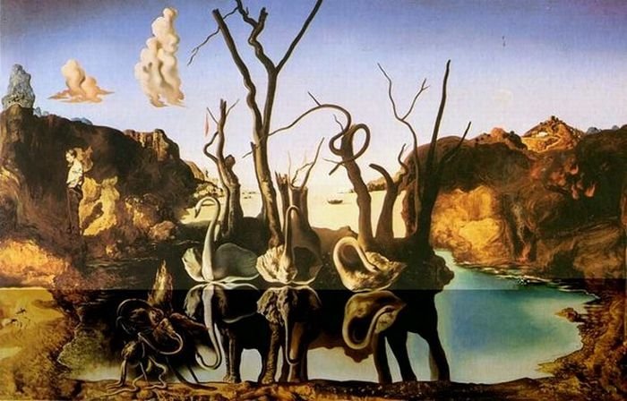 Optical illusions, Salvador Dali