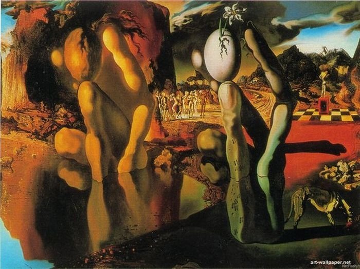 Optical illusions, Salvador Dali