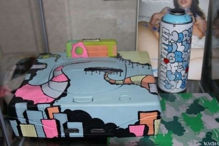 painted game consoles