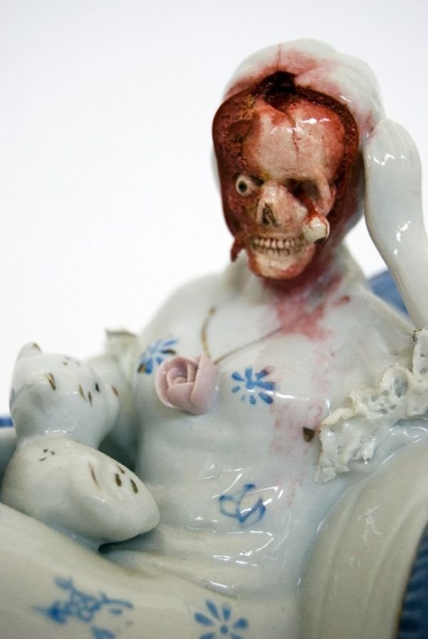 crazy porcelain statue