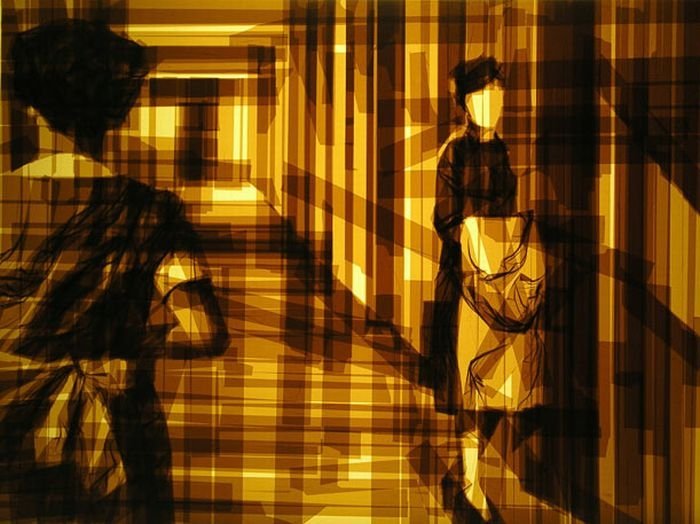 Parcel tape art by  Mark Khaisman