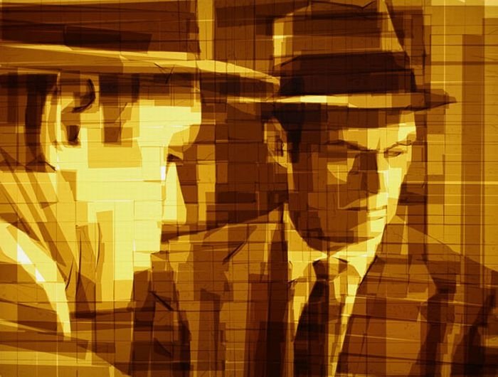 Parcel tape art by  Mark Khaisman