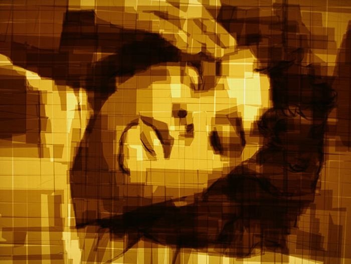 Parcel tape art by  Mark Khaisman