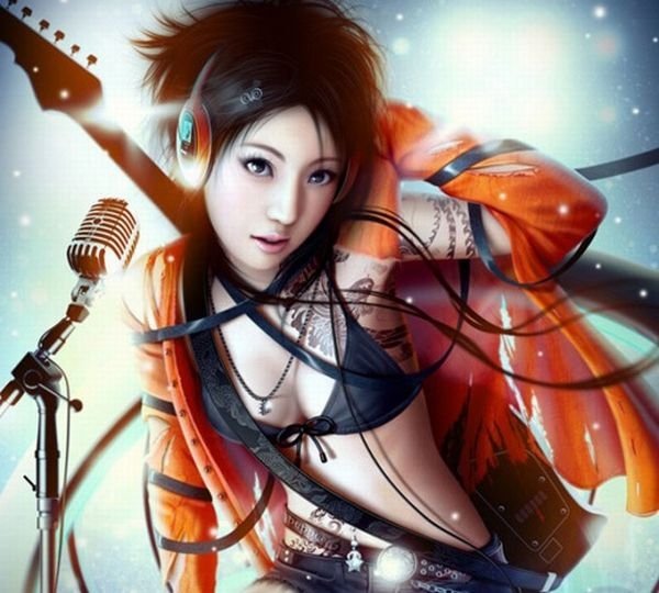 computer graphics digital painting girl illustration