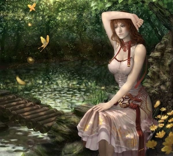 computer graphics digital painting girl illustration