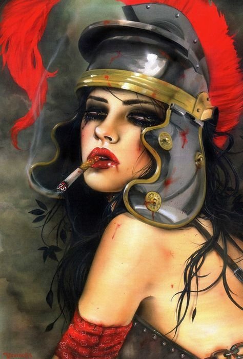 Smoking girl by Brian M. Viveros