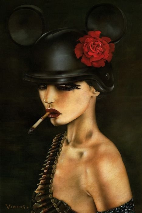 Smoking girl by Brian M. Viveros