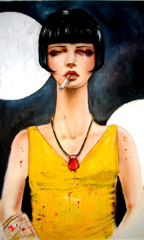 Smoking girl by Brian M. Viveros