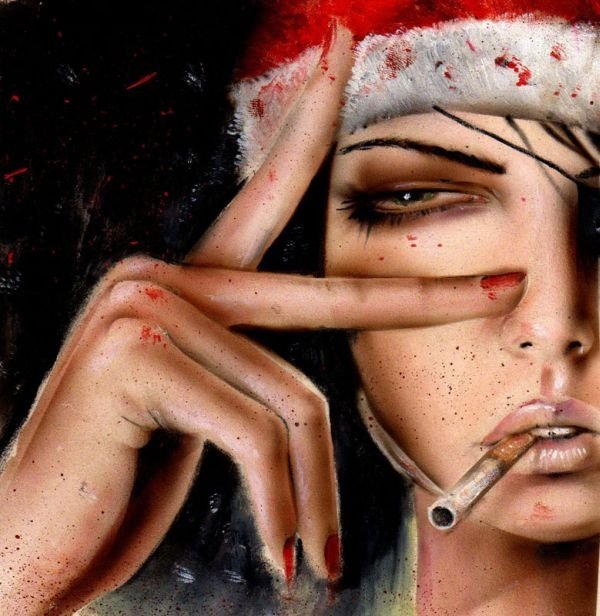 Smoking girl by Brian M. Viveros