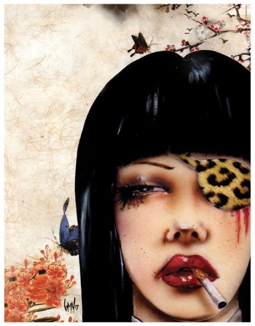 Smoking girl by Brian M. Viveros