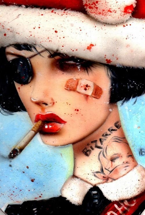 Smoking girl by Brian M. Viveros