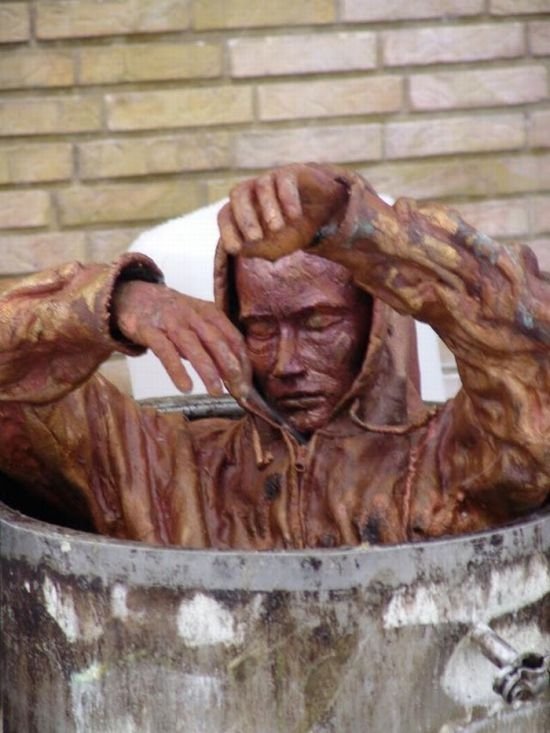 Sculptures of homeless people by Jens Galschiøt