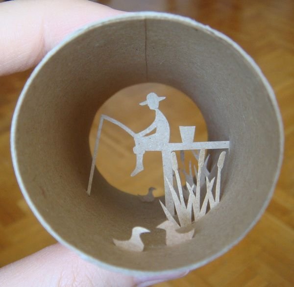 Paper rolls art by Anastassia Elias
