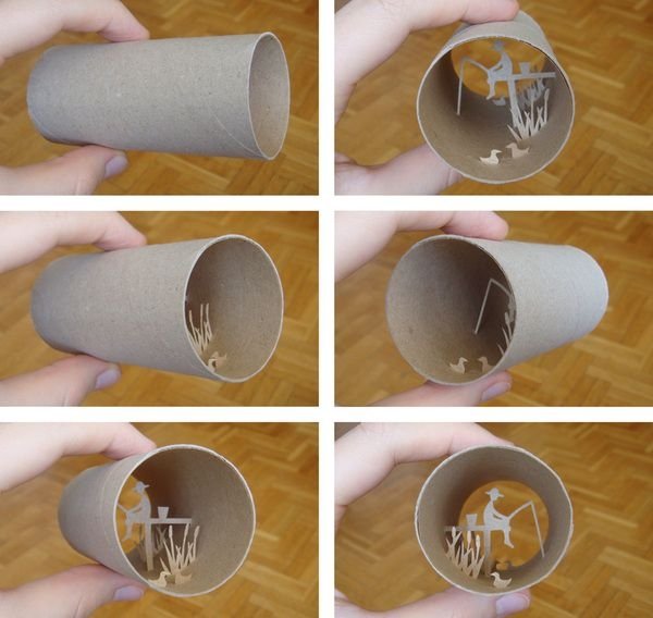 Paper rolls art by Anastassia Elias