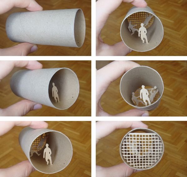 Paper rolls art by Anastassia Elias