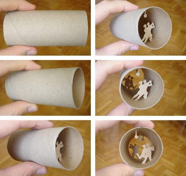 Paper rolls art by Anastassia Elias