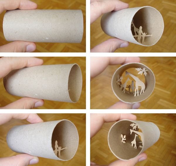 Paper rolls art by Anastassia Elias