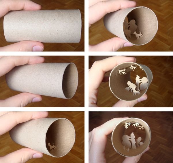 Paper rolls art by Anastassia Elias