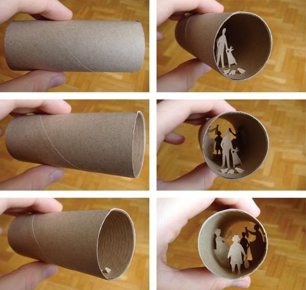 Paper rolls art by Anastassia Elias