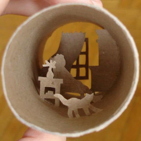 Paper rolls art by Anastassia Elias