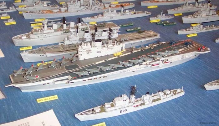 Matchbox naval fleet by Phil Warren