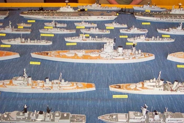 Matchbox naval fleet by Phil Warren