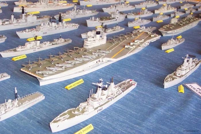 Matchbox naval fleet by Phil Warren