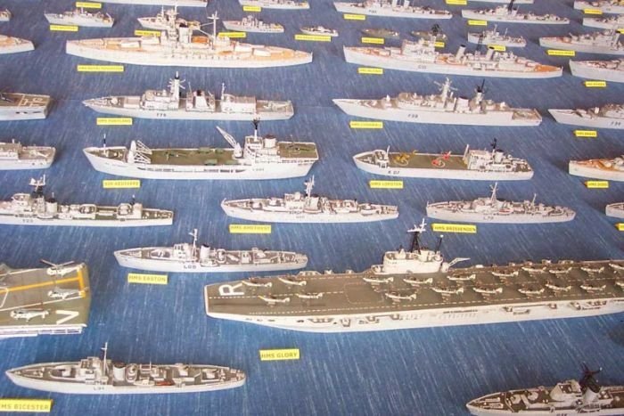 Matchbox naval fleet by Phil Warren