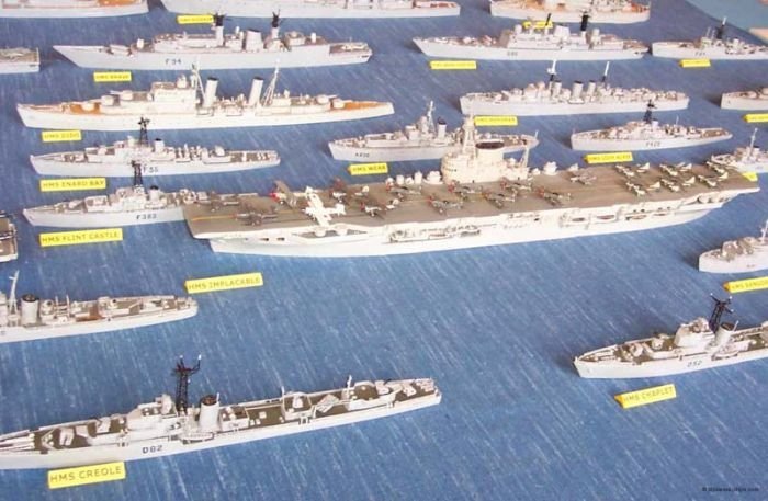 Matchbox naval fleet by Phil Warren