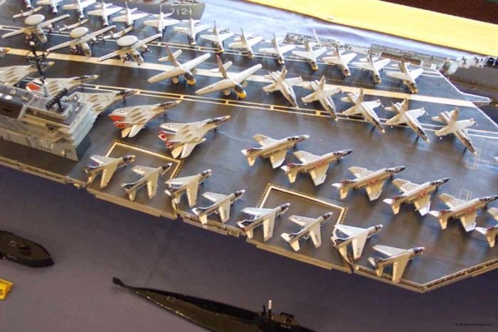 Matchbox naval fleet by Phil Warren