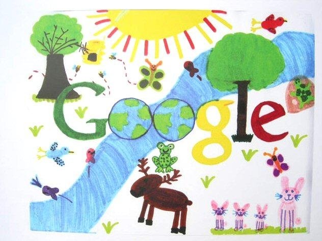 google logo by kids
