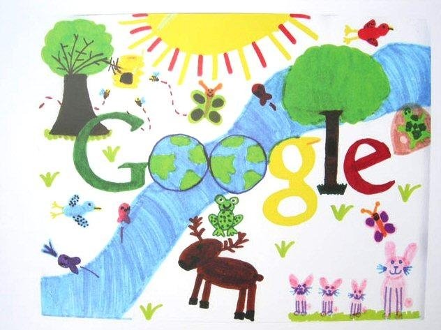 google logo by kids