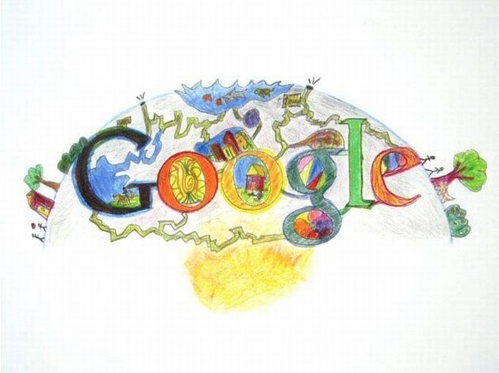 google logo by kids