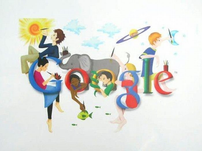 google logo by kids