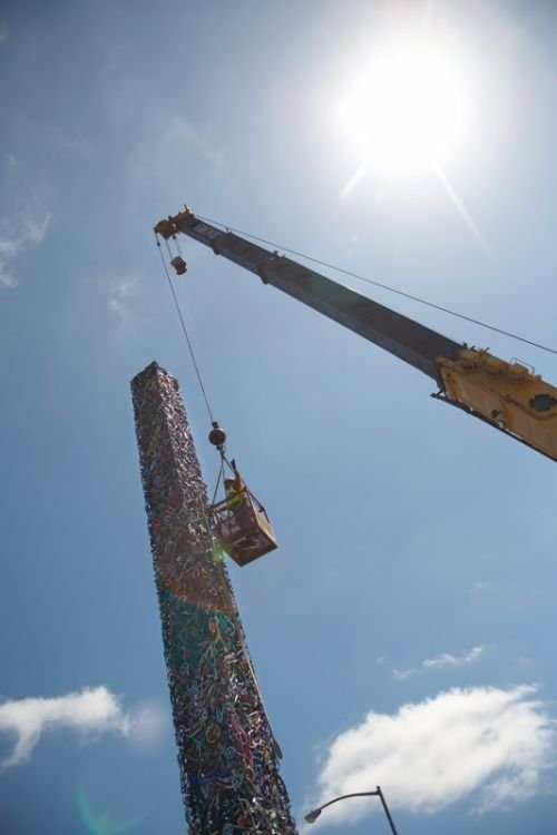 Bicycle obelisk by Mark Grieve and Ilana Spector