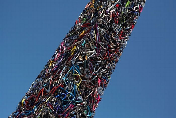 Bicycle obelisk by Mark Grieve and Ilana Spector