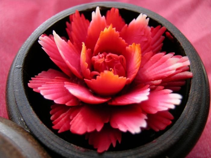 soap carving flowers