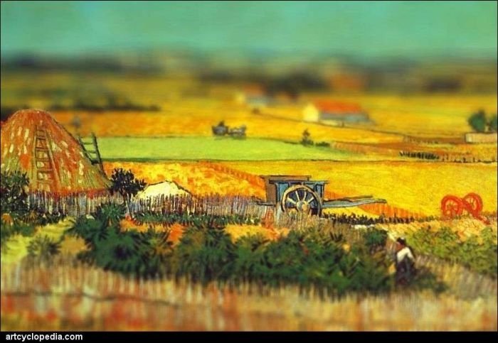 Vincent Van Gogh's painting with tilt-shift effect