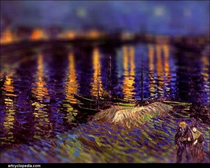 Vincent Van Gogh's painting with tilt-shift effect