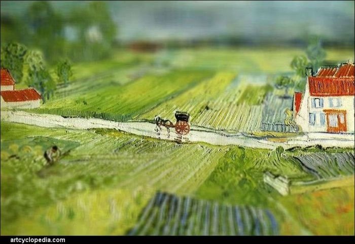 Vincent Van Gogh's painting with tilt-shift effect