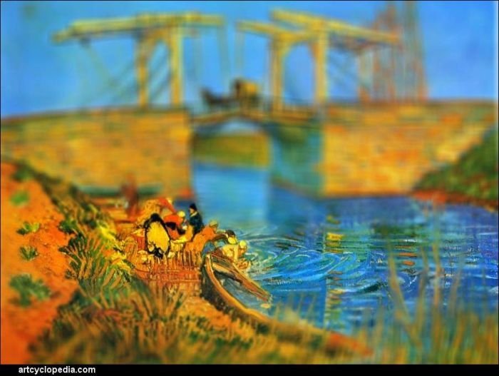 Vincent Van Gogh's painting with tilt-shift effect