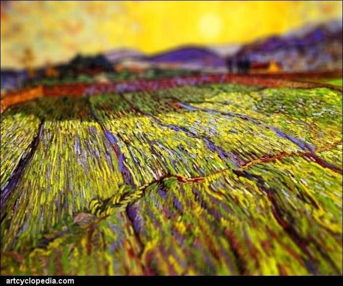 Vincent Van Gogh's painting with tilt-shift effect