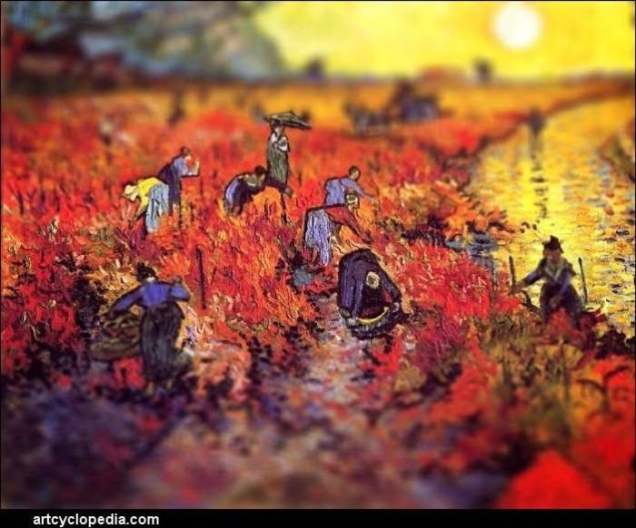 Vincent Van Gogh's painting with tilt-shift effect