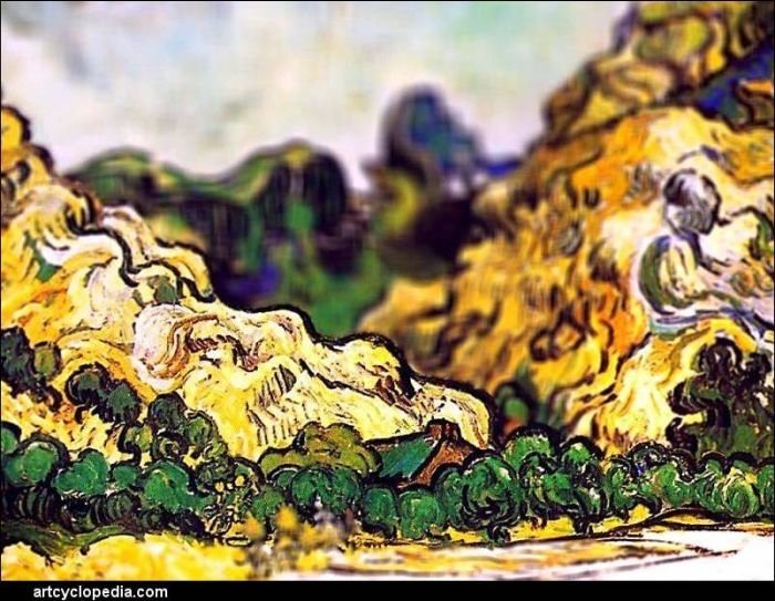 Vincent Van Gogh's painting with tilt-shift effect