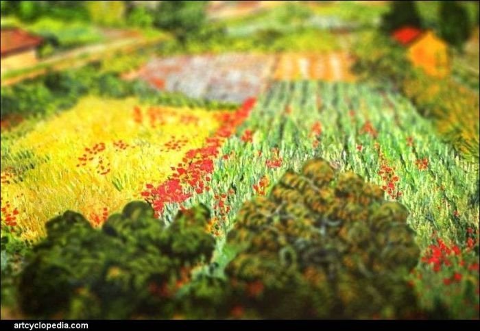 Vincent Van Gogh's painting with tilt-shift effect