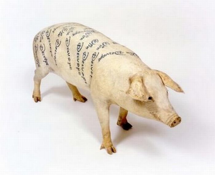 Tattooing pigs by Wim Delvoye