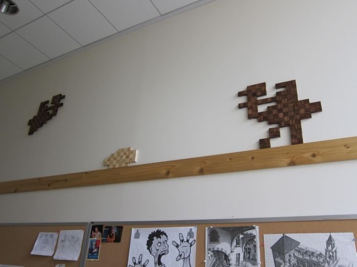 8-Bit wood art by Jeff Swenty