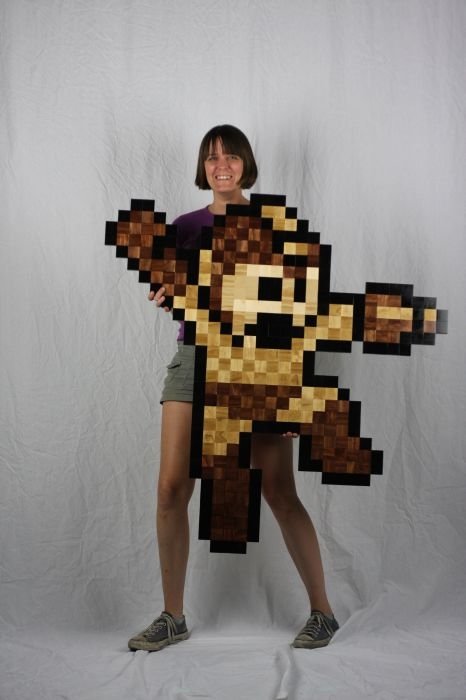 8-Bit wood art by Jeff Swenty