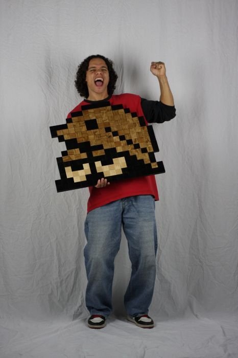 8-Bit wood art by Jeff Swenty